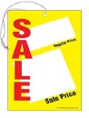 TYD251 Price Tag with string SALE PRICE REGULAR PRICE has a hole and elastic String